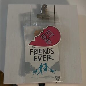 Primitive Pink and Blue Friends Ever Sign